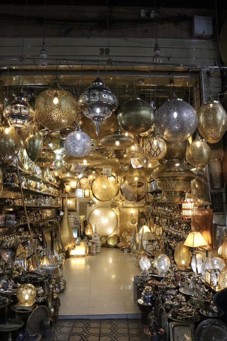 Light shop in the souks of marrakech