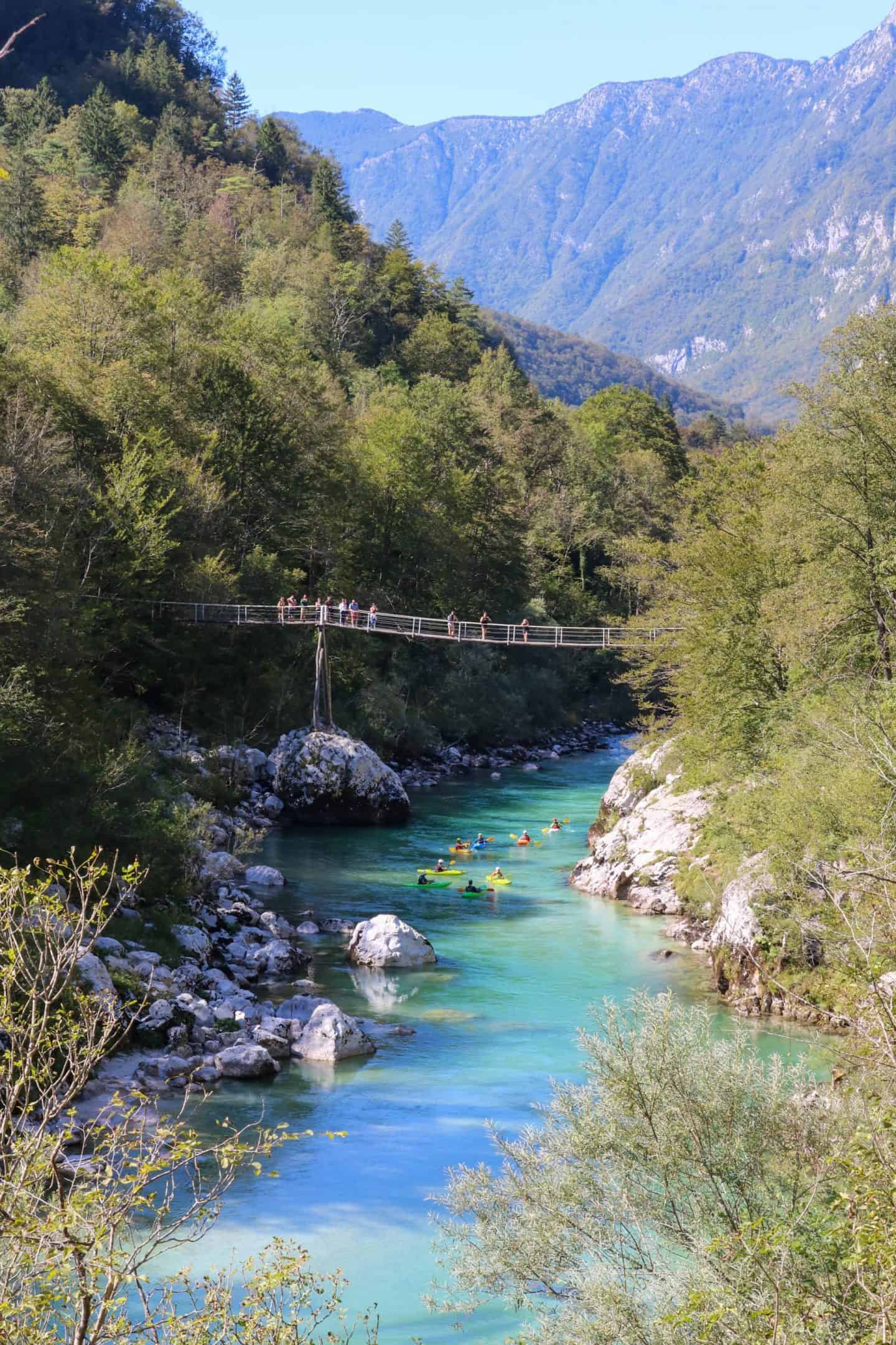 Soča river most beautiful river in Slovenia