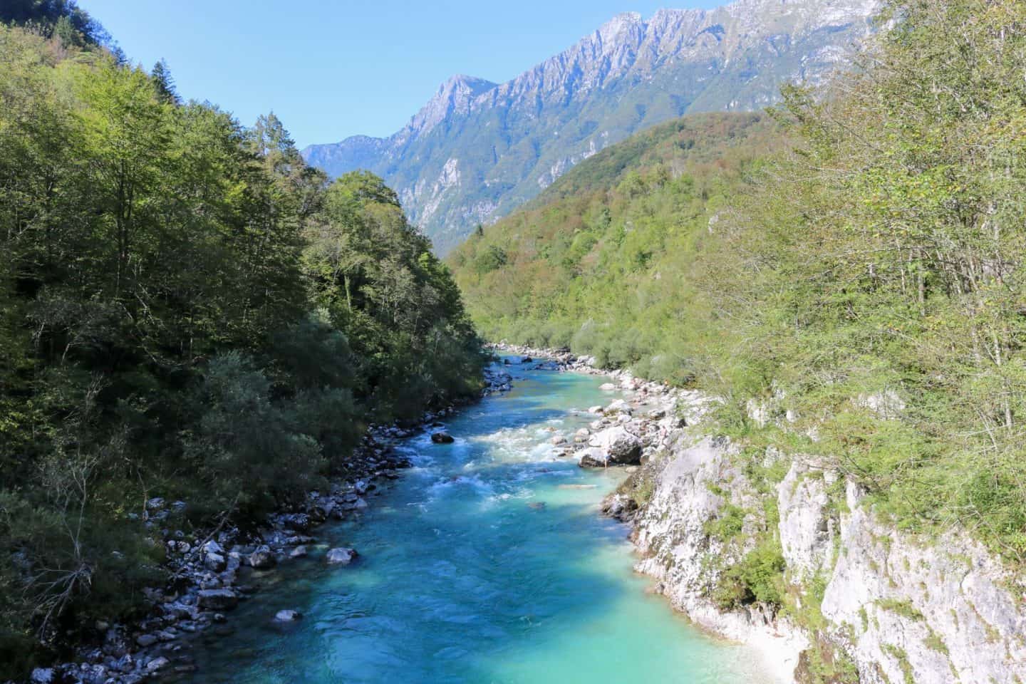 Soča river most beautiful river in Slovenia