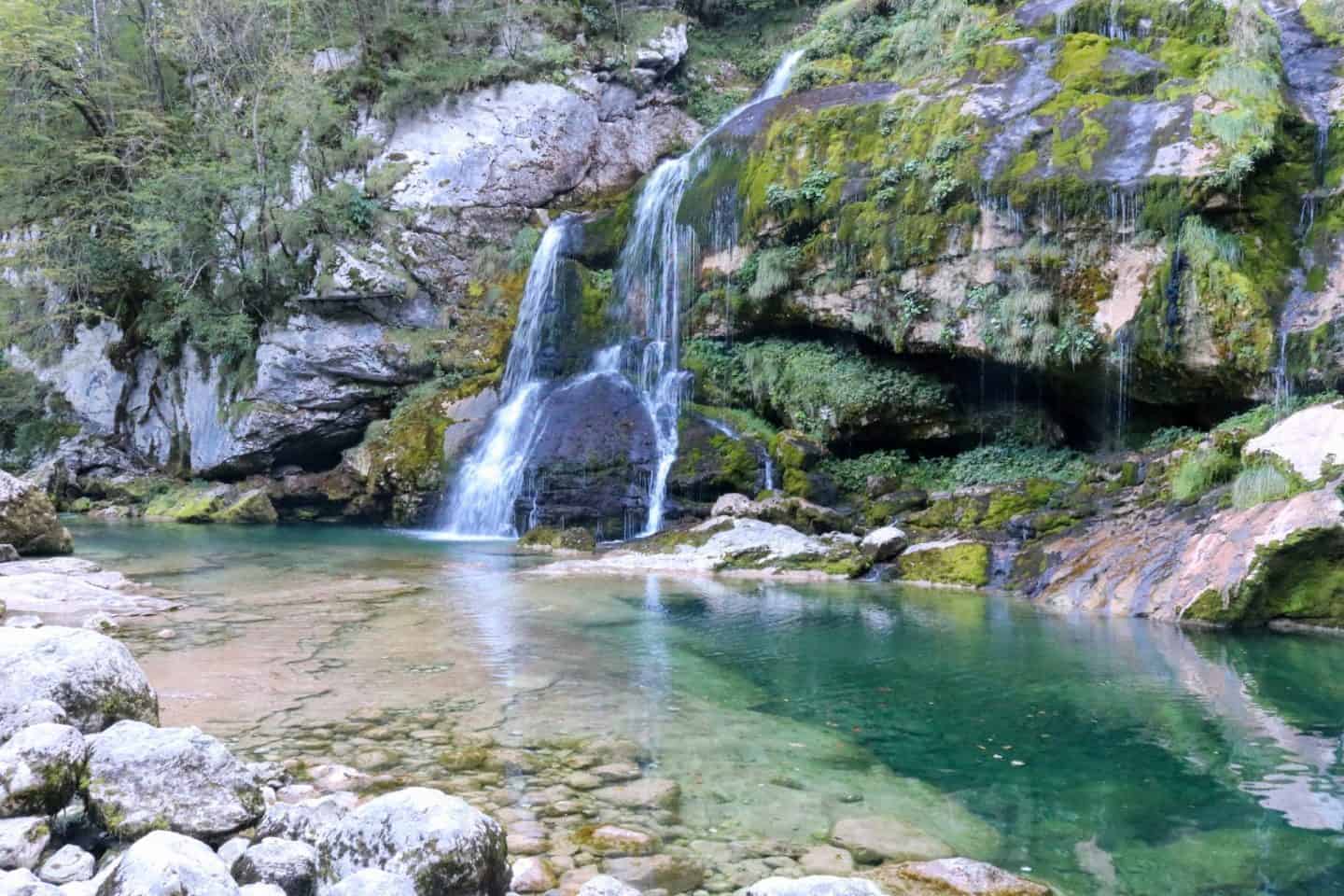 Virje waterfall most beautiful waterfall in slovenia