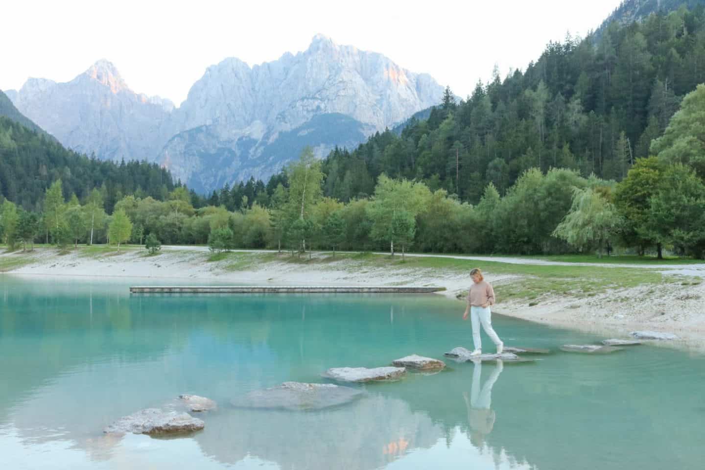 Lake Jasna the most beautiful lake in slovenia