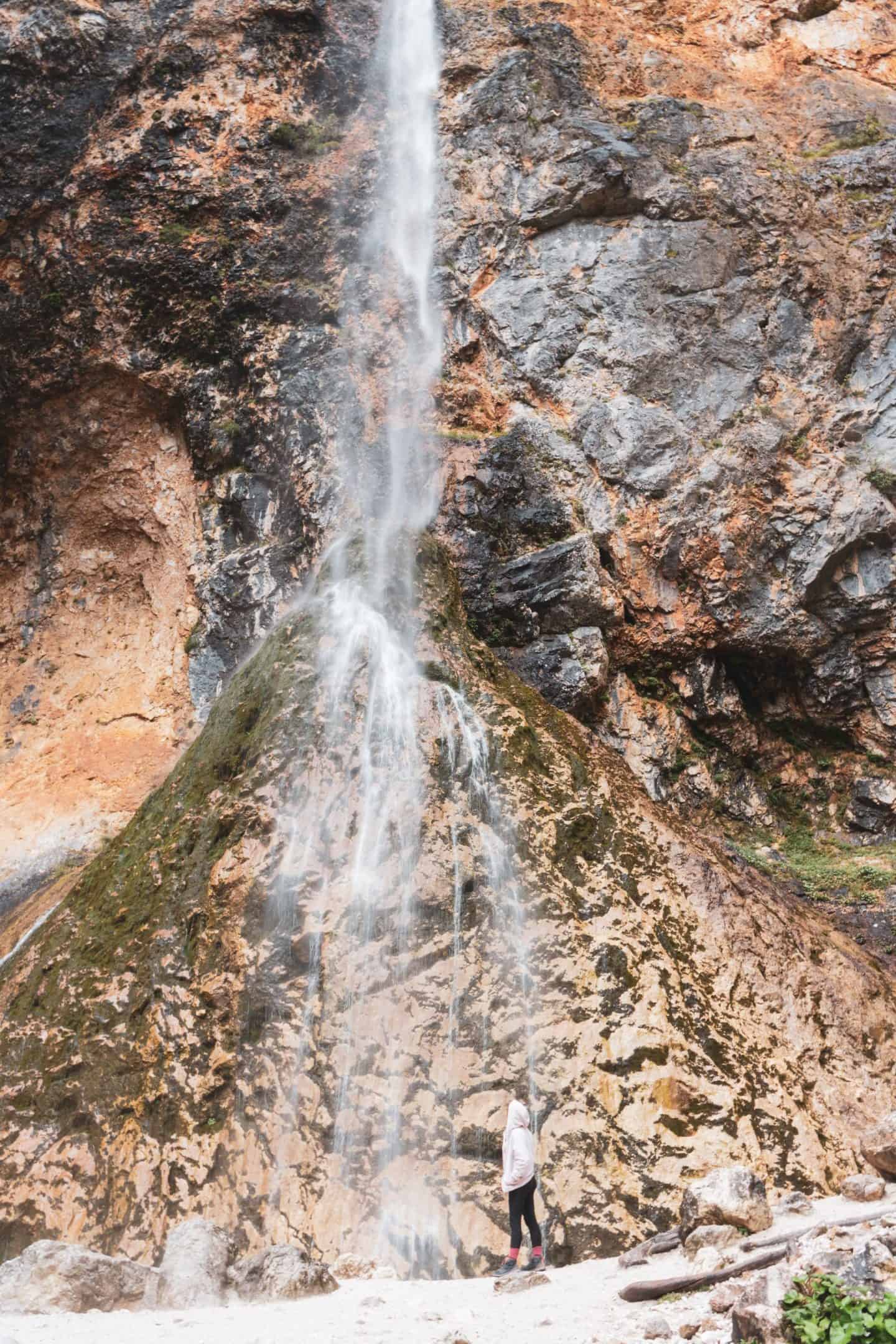 Rinka waterfall Logar Valley Slovenia